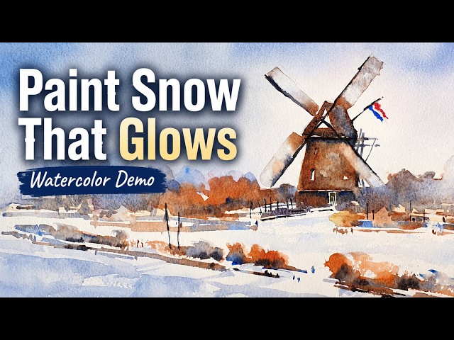 How to Paint Fresh, Glowing Snow | Watercolor Demo