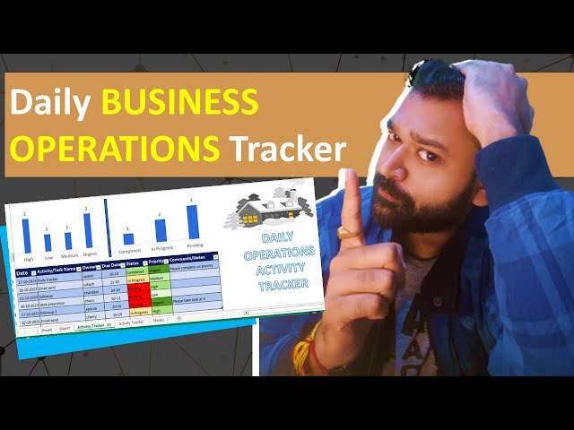 Daily Work Task Tracker - Daily Task Management Template - Daily Business Operations Tracker #excel
