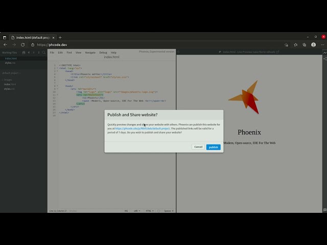 Share your website on the web