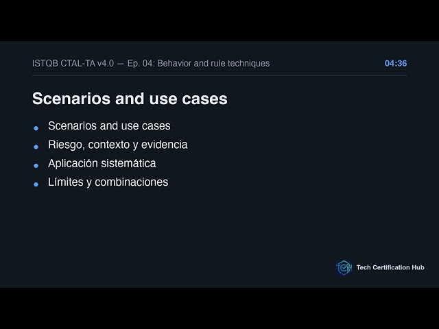 Behavior and rule techniques | ISTQB CTAL-TA v4.0 — Ep. 04