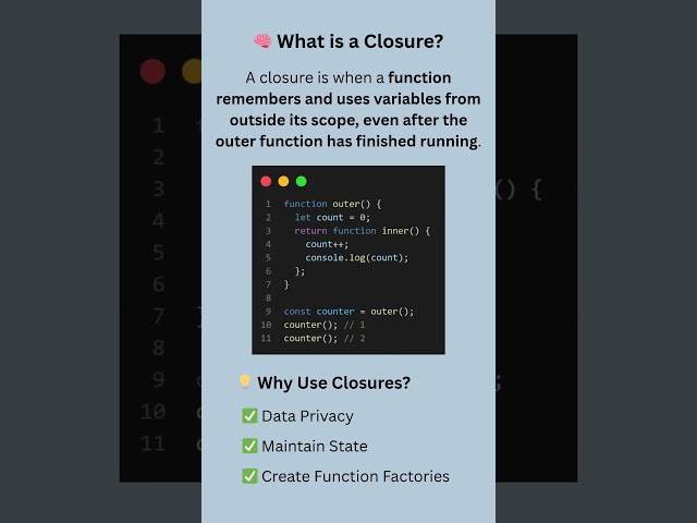 What is a Closure in JavaScript