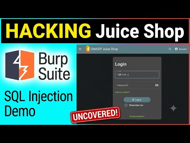 How to Find SQL Injection vulnerability in OWASP Juice Shop (Burp Suite)
