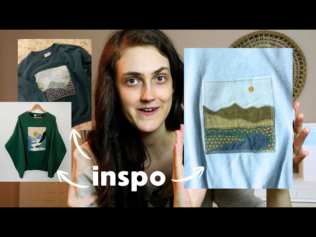 Covering up stains with Landscape Appliqué