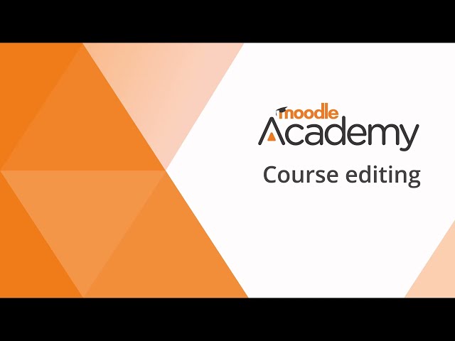 Course editing