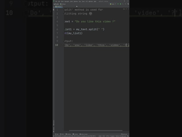 join and split in Python #shorts