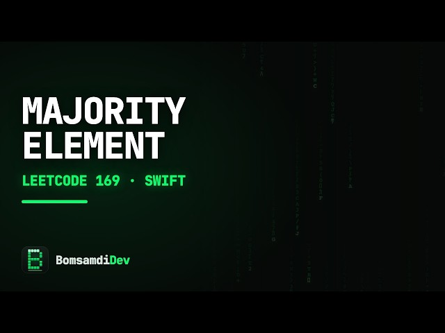 Majority Element — LeetCode 169 in Swift (ASMR Coding)