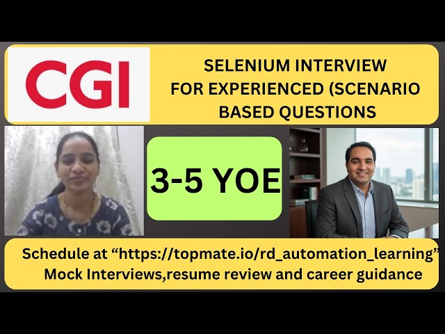 Automation Testing Interview Experience | Real-Time QA & SDET Interview Preparation 2026