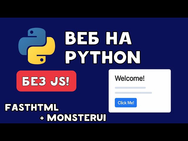 Modern web in Python — without JS and frontend | FastHTML , MonsterUI