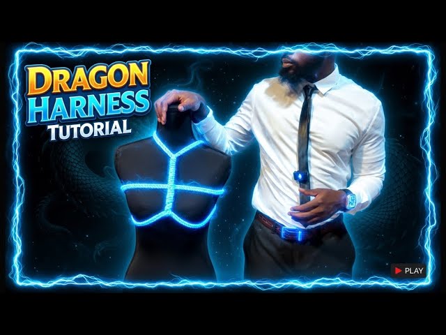 01 Shibari 101: Dragon Harness Tutorial. No Knots And With One Rope