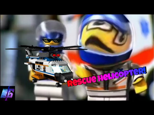 A Man Has Fallen Into The River In Lego City But The Helicopter Gets Wrecked