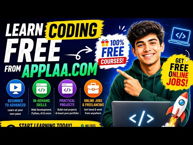 Want to get an online job? Start by learning coding—for FREE! #applaa #coding #codingforbeginners 