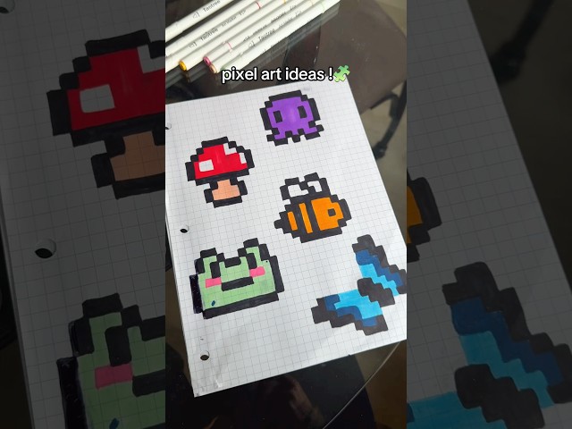 pixel art 🖼️ #creative #diy #pixelart #drawing #papercraft #artsandcrafts #tutorial #inspovibes