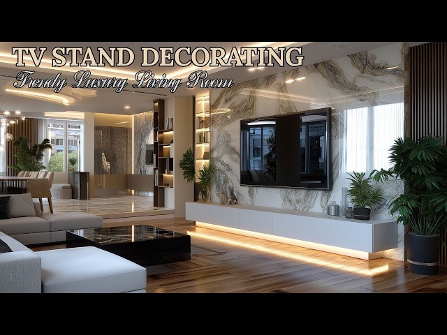 Trendy Luxury Living Room TV Stand Decorating Ideas 2026