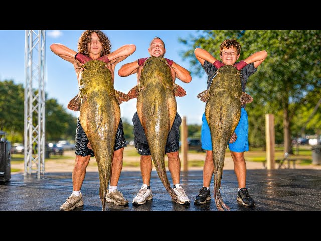 The Biggest 3 Fish Stringer on YouTube!!! 200+ pounds of Giant Catfish!