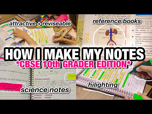 How I Make My Notes As a *CBSE 10th Grader* 📚 | effective, attractive + tips | Dia Gautam