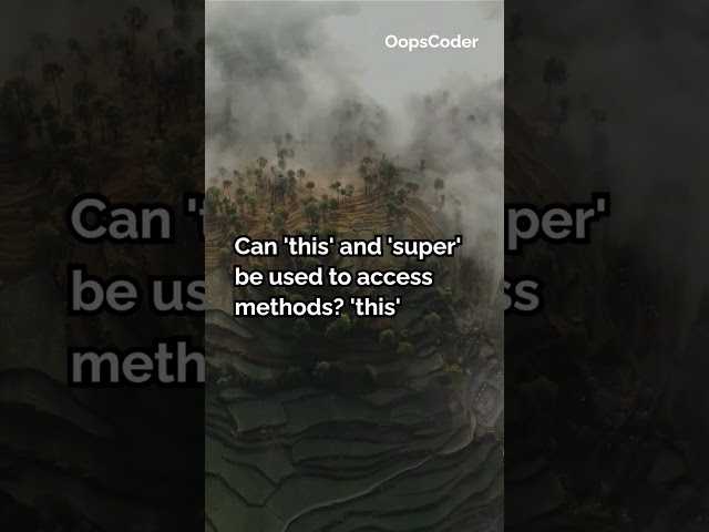 Master Java's 'this' and 'super' Keywords with These Quiz Questions #java  #tech #chatgpt #opps