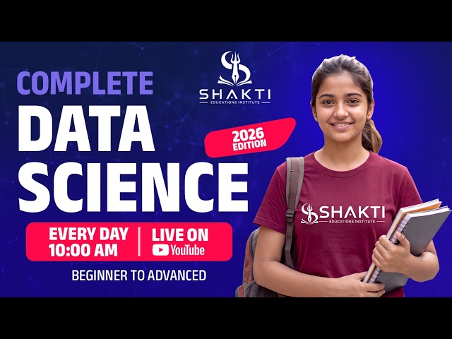 Episod - 13  Data Science Full Course 2026 | Python to Machine Learning & Deep Learning | Live Daily