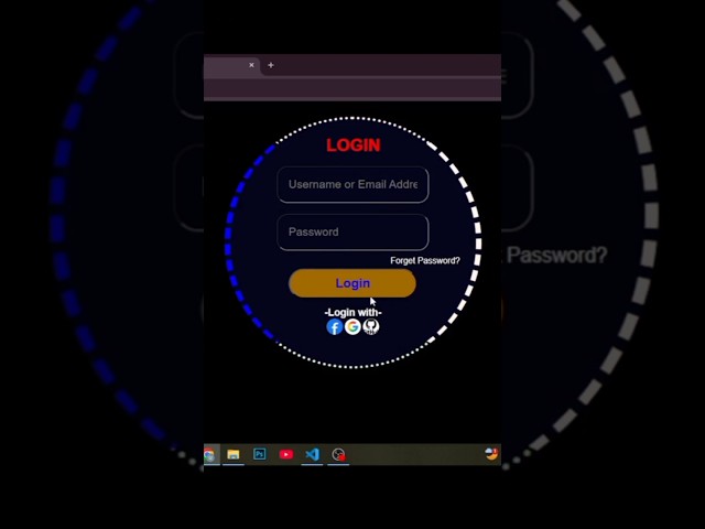 make animated login page using html and css