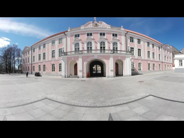At the Front of The Estonian Parliament building, Old Town of Tallinn, Estonia