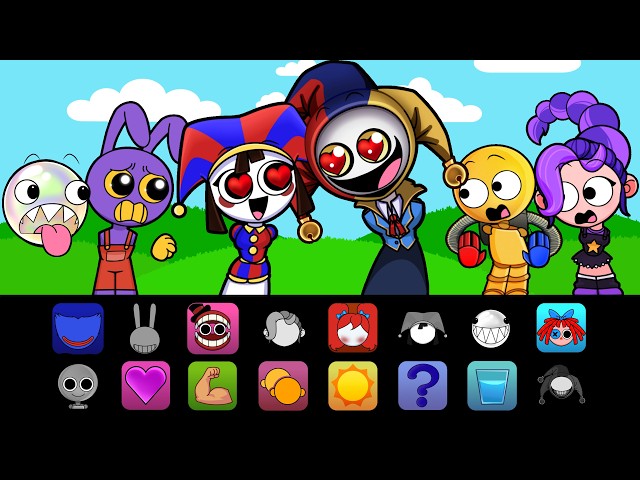 SPRUNKI Love Mod - POMNI and PROTOTYPE First Meet! Digital Circus + Poppy Playtime 5