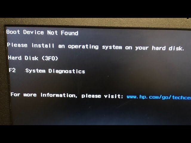 How to Fix Boot Device Not Found Hard Disk 3F0 Error - HP Laptop #hp #hplaptop #boots #laptop 