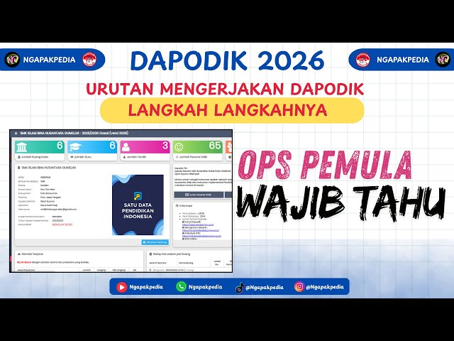 URUTAN MENGERJAKAN DAPODIK  | OPS PEMULA