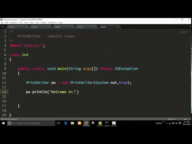 PrintWriter Class : Java Programs
