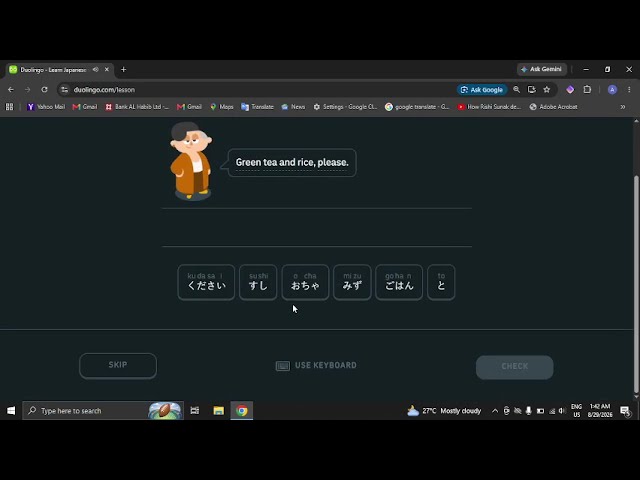 Learning Japanese with Duolingo | Section 1 Unit 1 Lesson 3 | Complete Beginner