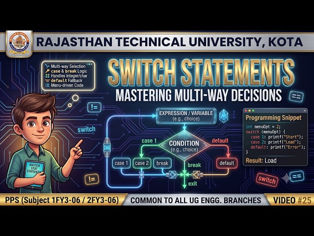 The 'switch' Statement in C Programming | Programming for Problem Solving