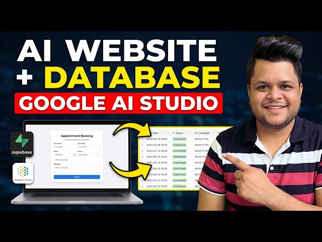Supabase Tutorial 🤯 Add Database to Google AI Studio Website (No Coding)