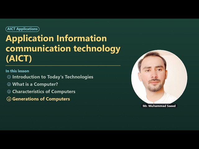 What is a Computer? Characteristics, Uses and Generations of Computers | AICT Course
