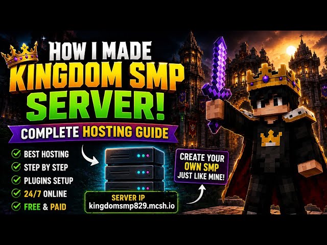 How To Make a Minecraft Kingdom SMP (MCPE/Java) | Free 24/7 Server Tutorial 👑🔥