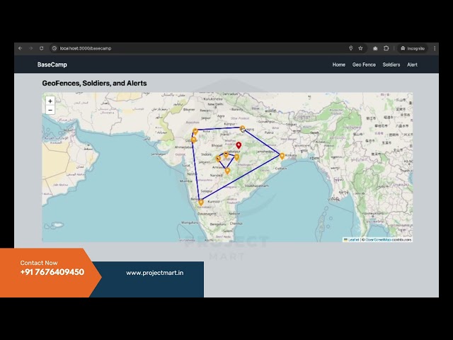 Geo Fencing System for Soldiers Army | React TypeScript Project | Location Tracking System