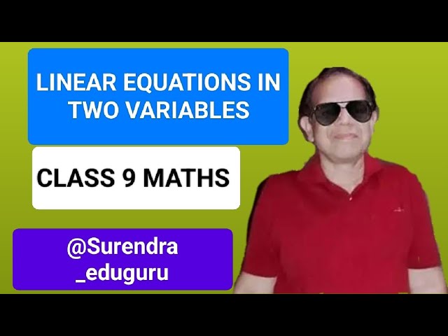 Linear equations in two variables, 