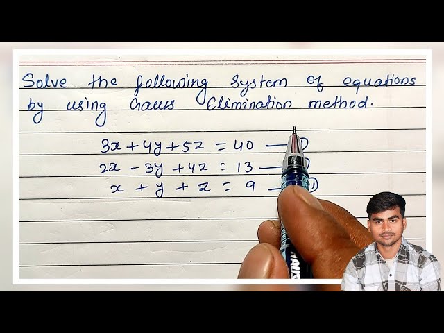 Gauss elimination method|| gauss elimination|| how to solve gauss elimination method in hindi.