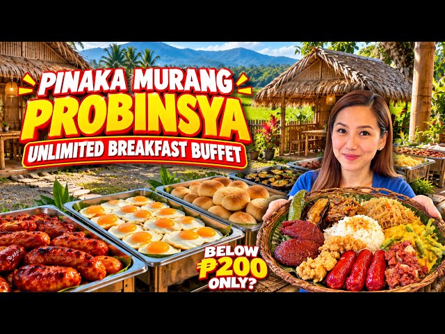 CHEAPEST Unlimited Filipino PROBINSYA Breakfast Buffet w/ LIVE ACOUSTIC Band na Famous near Manila 