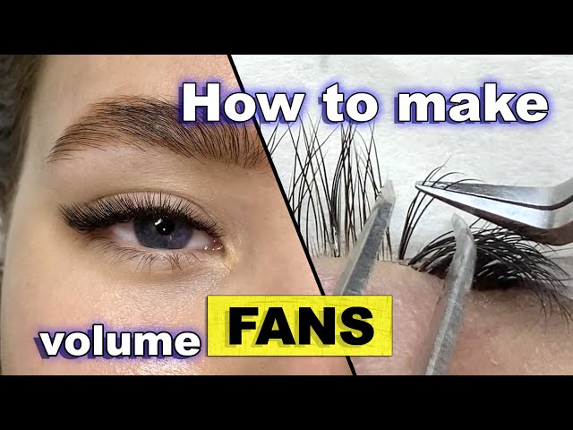 HOW TO MAKE VOLUME FANS / Mix C and L curl / Eyelash extension 2D