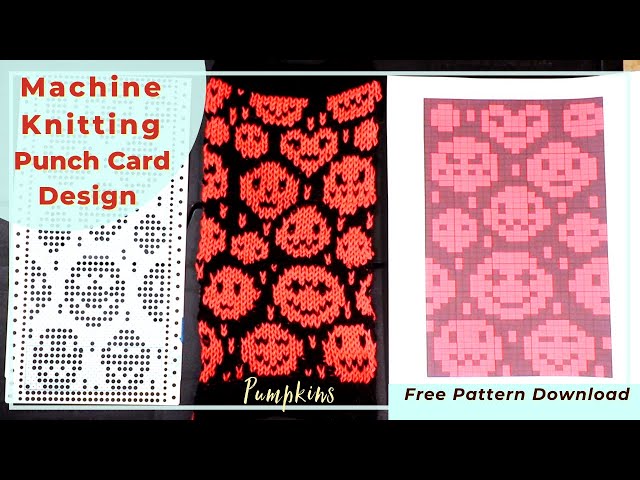 Pumpkin punch card pattern — Machine Knitting and Free PDF Download