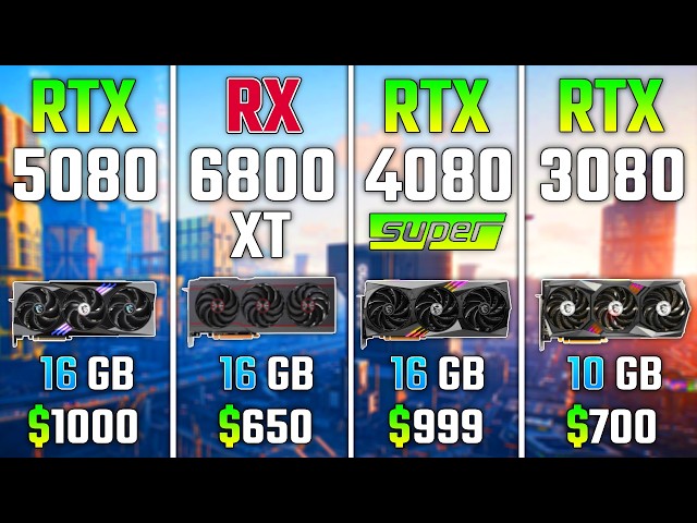 RTX 5080 vs RX 6800 XT vs RTX 4080 SUPER vs RTX 3080 | Test in 7 Games
