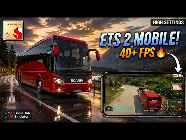 ETS 2 on Mobile Full Smooth Gameplay With High Graphics settings #ets2 
