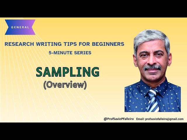 Sampling Explained | Research Writing Tips for Beginners (5-Minute Series)