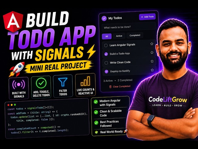 Build Todo App with Signals 🚀 Mini Real Project #angular #codeliftgrow