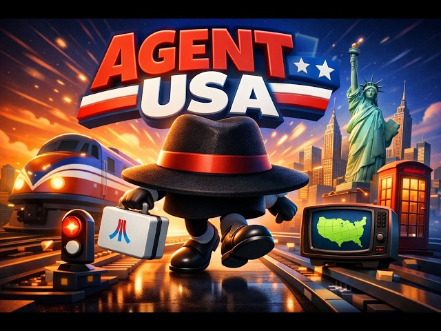 Agent USA - Atari 8-Bit (Gameplay)