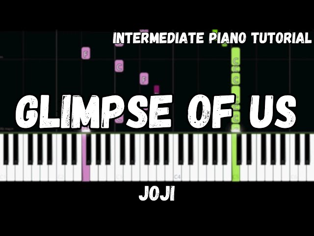 Joji - Glimpse of Us (Intermediate Piano Tutorial)