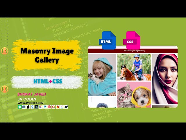 How to Create Responsive Masonry Image Gallery in HTML and CSS only #coding #html #jvcodes