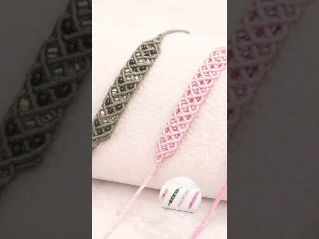 DIY Micro Macrame Heart Bracelet #micromacrame