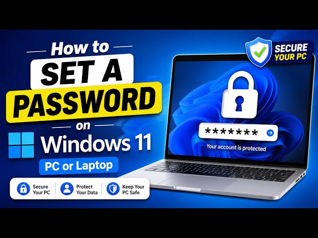 How to Set a Password on Windows 11 PC or Laptop | Add Login Password Easily