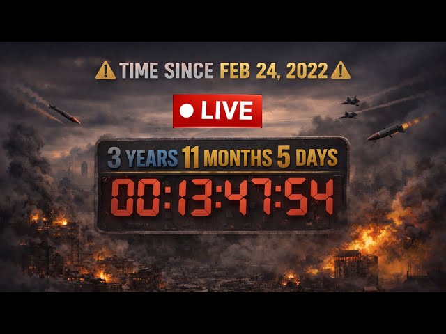 ⚠️ Every Second Counts — Live Timer Since Feb 24, 2022