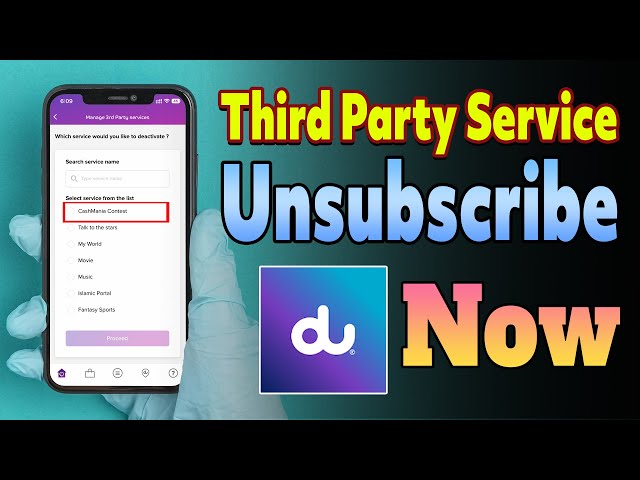 How To Cancel Third Party Service in Du | Deactivated 3rd Party Service | Du Sim