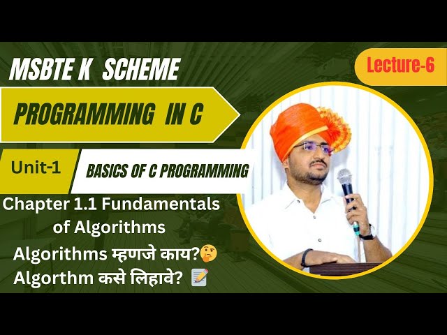 Lecture 6: Fundamentals of Algorithm